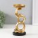 Polystone candlestick for 1 candle "Abstraction. Elephant" Gold 10.9x9.5x23.8 cm