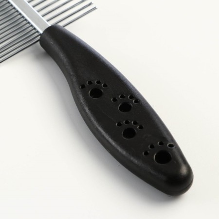 Combed double -sided "paws" with straight teeth, plastic pen, black-2