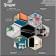 Bilateral self -adhesive holders of the tundra, 33.5x9.15 mm, transparent, 12 pcs.