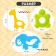 Set of teething: turtle, giraffe, elephant + lace, 3 pcs.