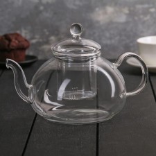 Hot teapot with glass sieve, 1 liter