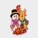 Decorative sticker "Fun friends" 23x18 cm