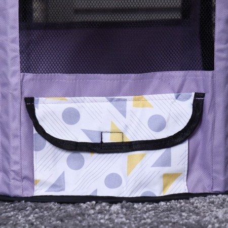 An animals aviary, a tent with a pattern, round, 70 x 40 cm, purple-6