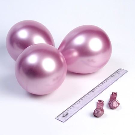 Latex ball 5 ", chrome, set 100 pcs., Lilac color