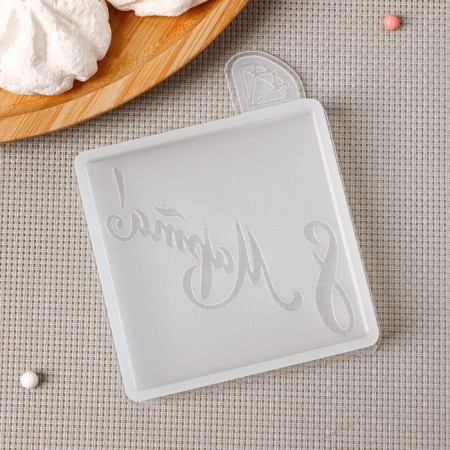 Mold "Tiles March 8", 8 × 8 cm, transparent color-1