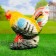 Garden figure "Rooster with flowers" 33x18x33cm