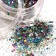 Sparkles for decor, medium/small, multi -colored