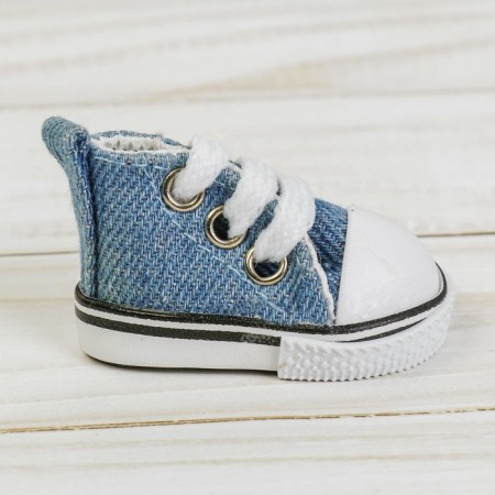 Puppet sneakers, sole length 5 cm, jeans color-1