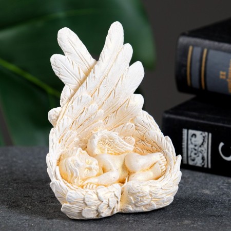 The figure "Angel in the wings is sleeping" gilding, 9x7x4cm-1