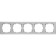 Frame for 5 posts WL04-FRAME-05, silver color
