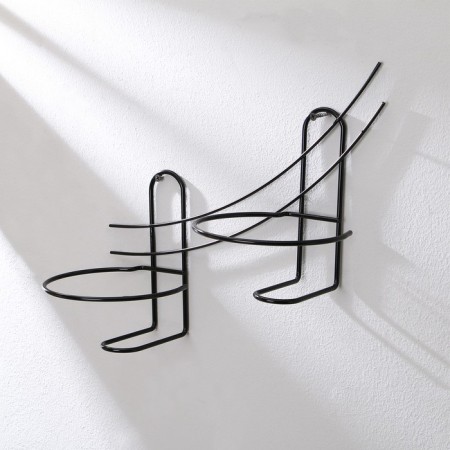 Suspension for Kashpo, wall, 2 pots, d = 16 cm, black, "take -off - 2"