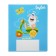 Notebook 12 sheet braids "Buba", cover coated cardboard, rounded corners, unit 65 g/m2, 5v mix