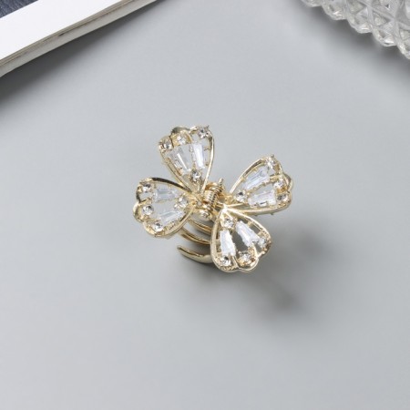 Hair crab "Dorotea" butterfly elite, 3.5 cm, gold