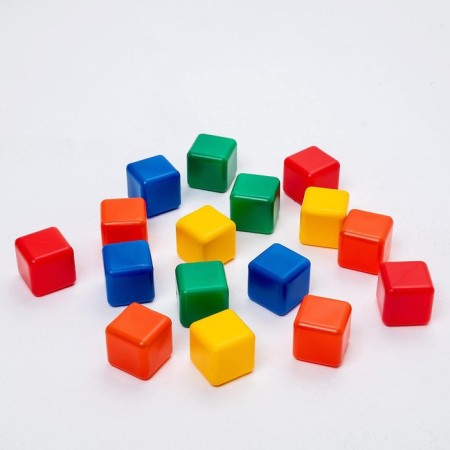 Set of colored cubes, 16 pieces, 4 × 4 cm-5