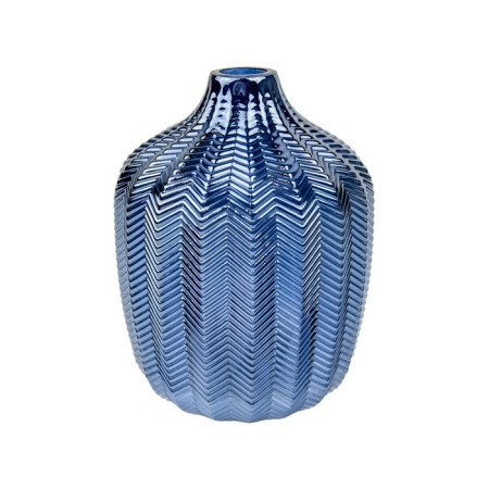 Decorative glass vase, 140 × 140 × 190 mm, blue color