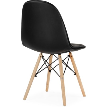 Wooden chair KVADRO 1 array of beech/metal/eco -leather, natural/black 44x51x84 cm-3