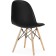 Wooden chair KVADRO 1 array of beech/metal/eco -leather, natural/black 44x51x84 cm