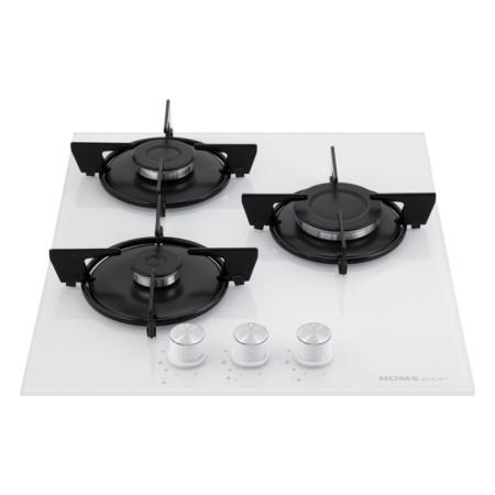 Honing surface Homsair HGG431WH, gas, 3 burners, white-6