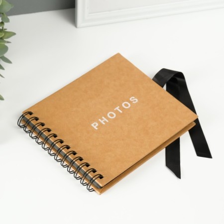 Photo album Brauberg Black & Kraft, size 16x18 cm, 20 black sheets-2