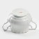Porcelain sugar tower with a lid, 550 ml, white color