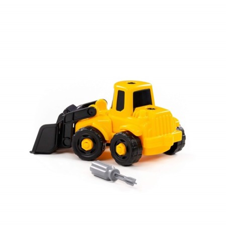 Designer transport "Loader", 20 elements, yellow-black color, in the box-1