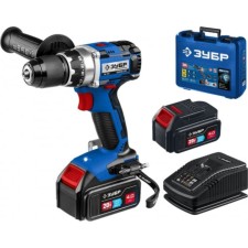 Drill-shuruvret bison DB-201-201-42, 20 V, BZP, 1-13 mm, 2x4 Ah, Li-Lon, 0–500/0–1800 rpm