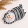 Piggy bank "Cat fat man on the stomach" gray, 10x18x9cm