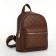 Women's backpack on lightning, brown color