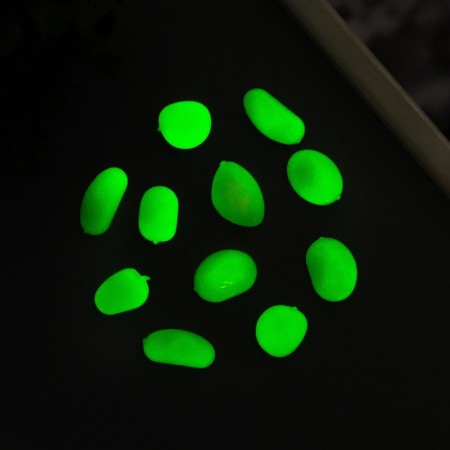 Decor for creativity plastic shines in the dark "yellow pebbles" set of 12 pcs-1