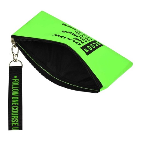 Penal soft, 1 compartment, 100 x 195 mm, flat, reflective element, Phoenix "Your Rules" Green 64974-1