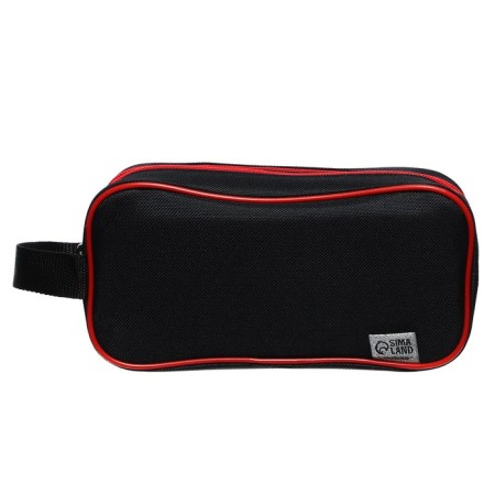 Penal soft 2 compartments, 100 x 220 x 70 mm, voluminous, "black-red"-1