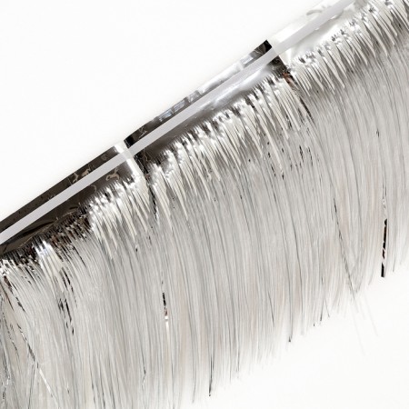 Garland "rain" with sticky tape, 2 meters, silver color-2