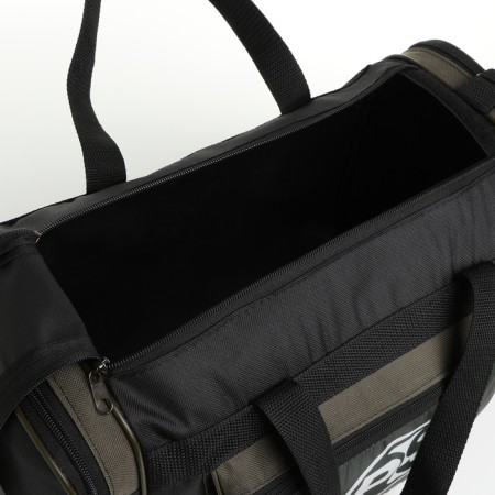 Sports bag with lightning, 3 outer pockets, black/green color-2