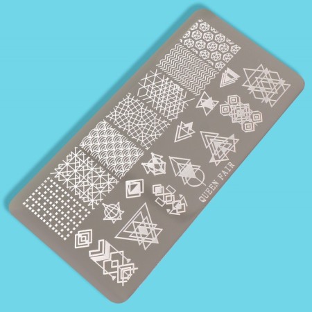 Stamping disk Metal "Geometric drawings", 12 × 6 cm-3
