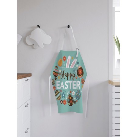Apron of a kitchen with a photo print "Easter eggs", adjustable, size OS-1