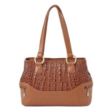 Bag bag claim. Kozh, lightning department, brown color 41x15x25cm