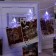 Garland “thread” 4.5 m with nozzles “clothespins-stars”, IP20, transparent thread, 20 LED, white glow, 220 V