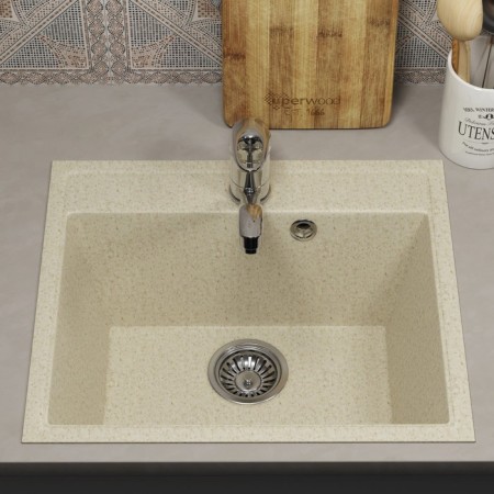 Kitchen car wash Uperwood Econ UPD-408, 002, rectangular, color 002 Beige matte 103024-1