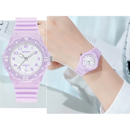 Watch of wrist, d-3.5 cm, calendar, luminous, waterproof, silicone, mix-1