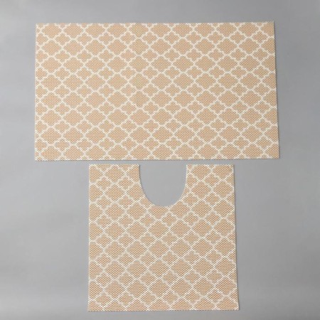A set of mats for a bath and toilet, 2 pcs: 50 × 52, 50 × 85 cm, PVC-1