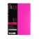 A4 notebook, 96 sheets in a cage on the crest Line Neon, plastic cover, matte lamination, 4 color separator, pink