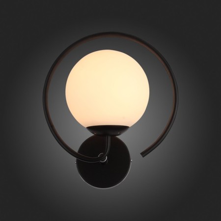 Wall lamp EVOLUCE. SL418.401.01. Galio. 1x60 W, E27, 30x23 cm, black color-7