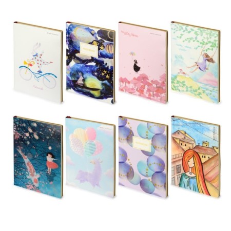 Note book A5, 96 sheets in the Flex Journal line, integral cover, mix-1