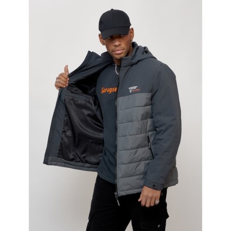 Male spring jacket, size 56, dark gray color-9