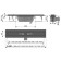 The drainage groove Alcadrain Apz1black-550, with rapids, 550 mm, black matte