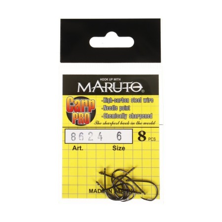 Carp hooks Maruto 8624, BN color, No. 6 Carp Pro, 8 pcs.