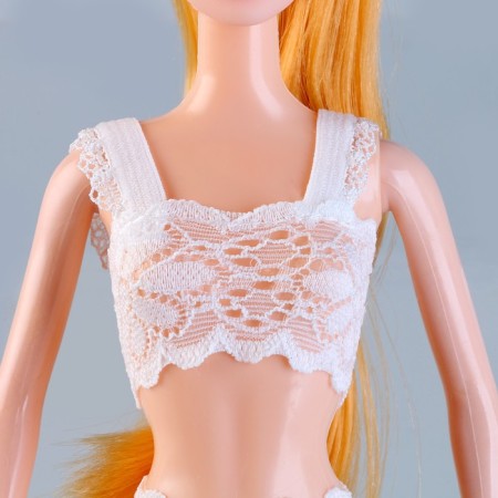 Clothing for dolls "Lace Lingerie", white color-3