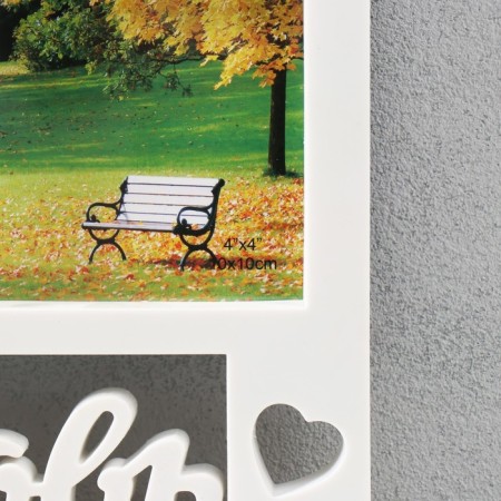 Multipher "Love" in 4 photos (10x15/2 pcs, 10x10/2 pcs) plastic, col. white-1