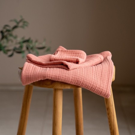 Pasionaria “Shifu”, Muslin, 250 gr, size 50x90 cm, Terracotta color-2