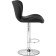 Barrier stool Porch metal/eco -leather, chrome/black 47x53x89 cm